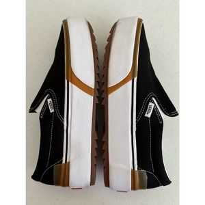 Vans Slip On Stacked Shoes Black White Gum Platform Size Womens 10 Men 8.5